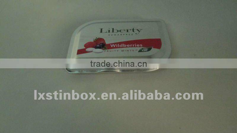 with hinged lid mint tin box