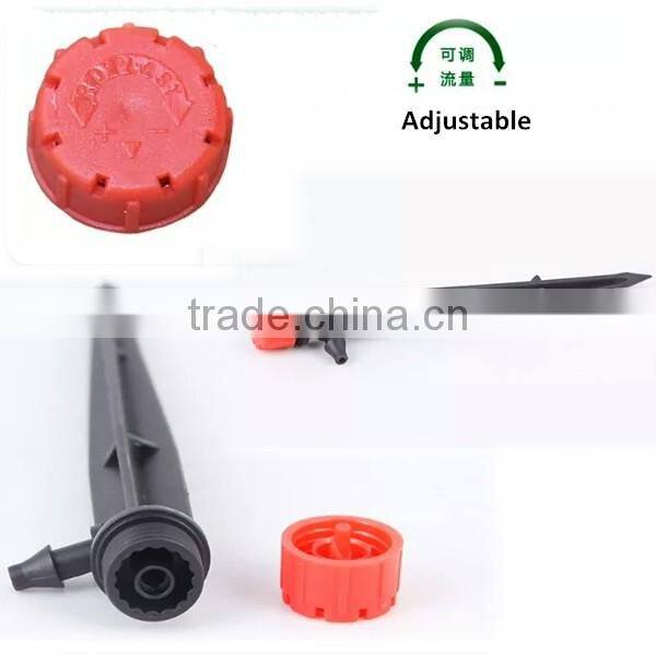 Adjustable Water Flow Irrigation Drippers on Stake Emitter Drip System
