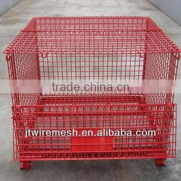 Mesh box wire cage metal bin storage container