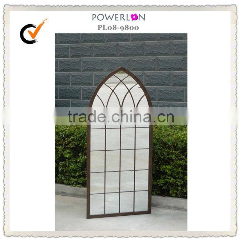gothic design outdoor decorative antique window mirror