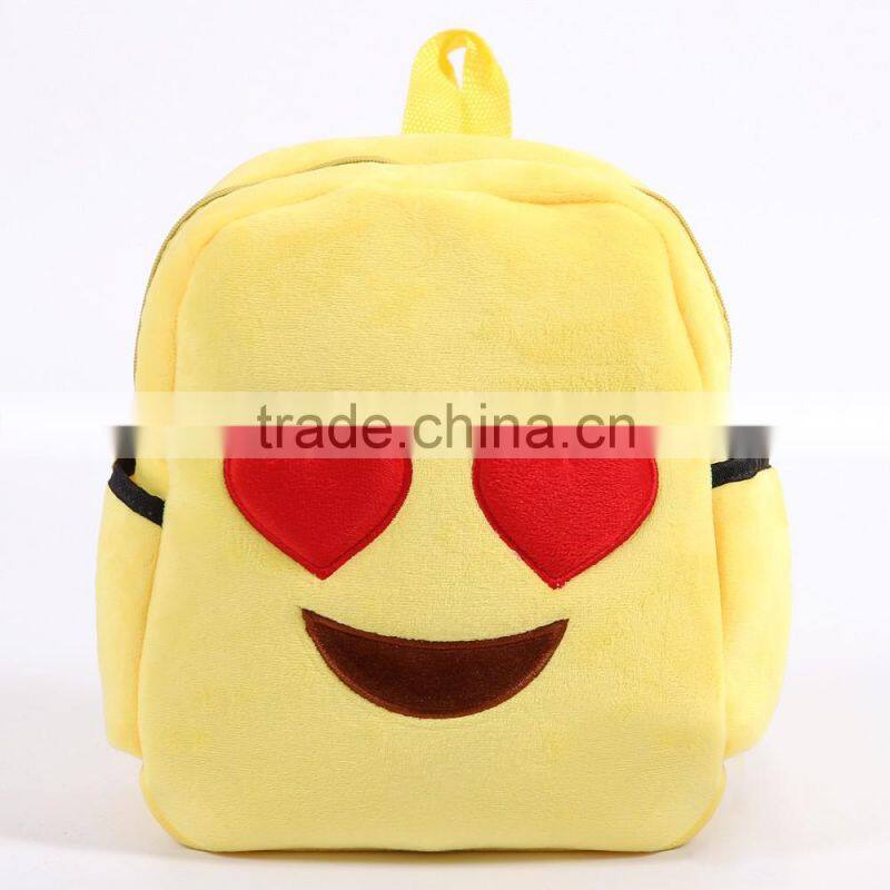 Free Simple Lovely Cotton Fabric Emoji Backpack