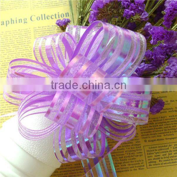 Cheaper Pull Bow Organza Ribbon with Bow