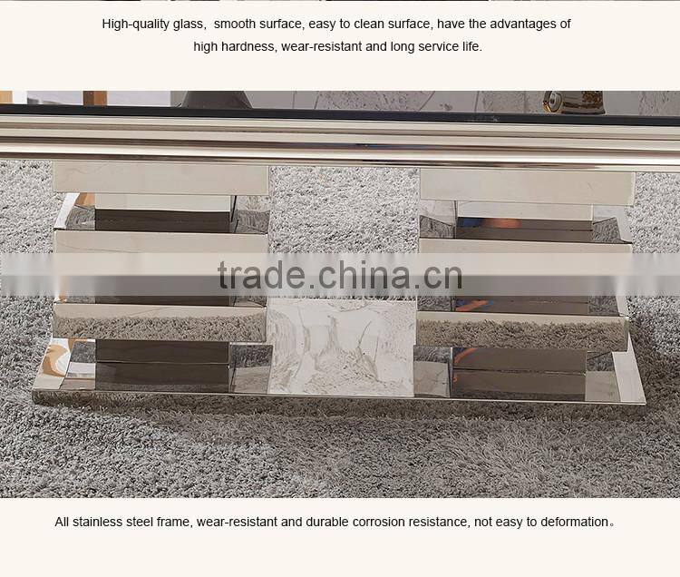 C414 Rectangle Glass Coffee Table Modern Furniture