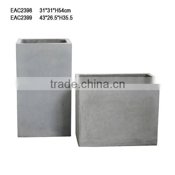 Wholesale rectangular molds lightweight large fiberglass planter