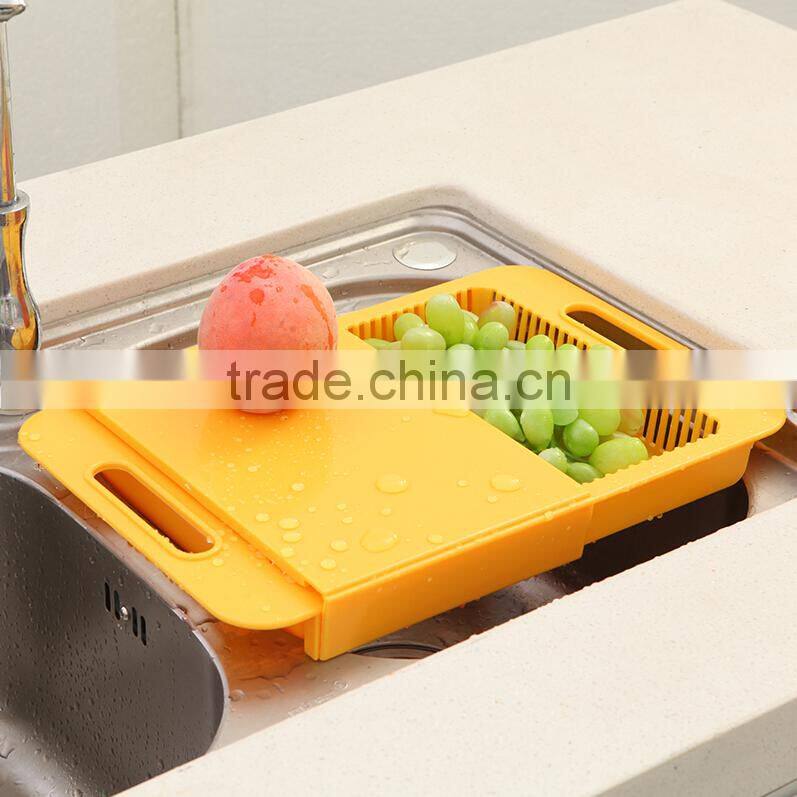 Wholesale Stock Kitchen Vegetable&Fruit Plastic Chopping Board Drain Board Draining Rack Storage Rack
