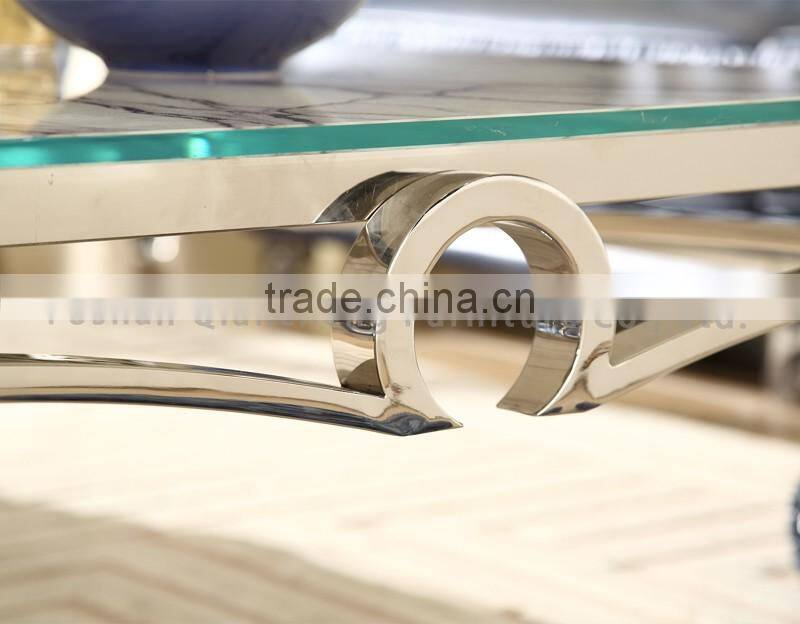 modern marble top coffee table 201 stainless steel legs