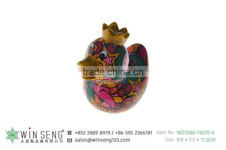 Dolomite Full Decal Duck Shaped Piggy Bank