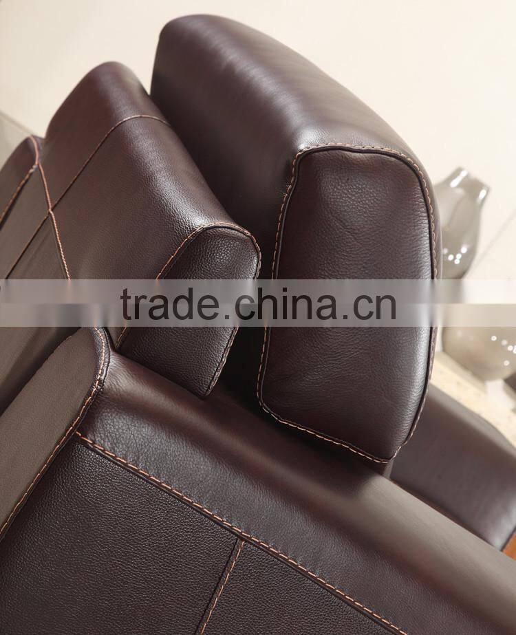 European style Italian split leather sectional sofa home sofa