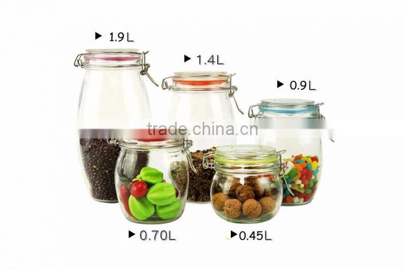 Sealing Cylinder Ait Tight Glass Jar for Food Pickles