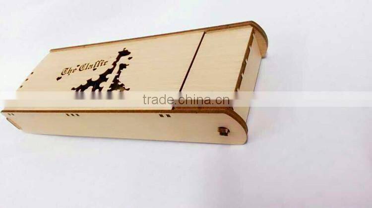 hot selling large capacity cheap custom pattern student wooden pencil case