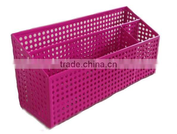 Punched Metal Newpaper Magazine Pen Holder Magnetic Divided Bin