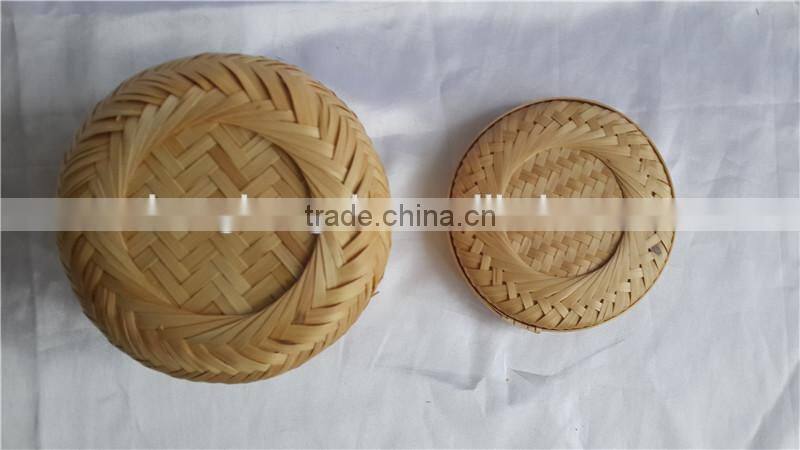 New Bamboo weave Casket with lid M in funeral product