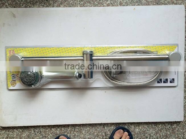 hot sell abs + stainless steel shower head with hose and base
