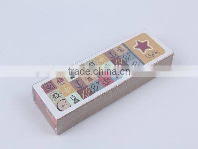 Rectangular single-layer printed paper pencil box colorful pencil case