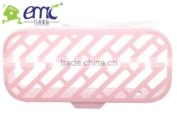 emc creative draining rack, plastic basket bucket with suctions