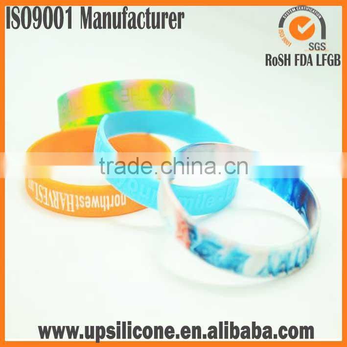 cheap custom camouflage silicone wristbands
