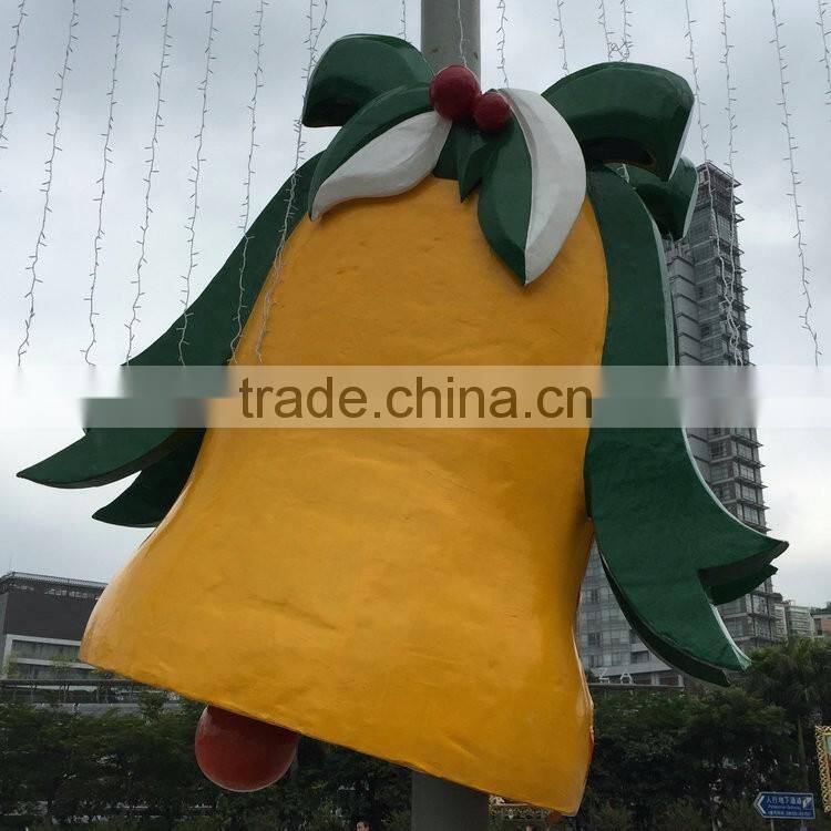 Outdoor fiberglass Christmas bell decoartion