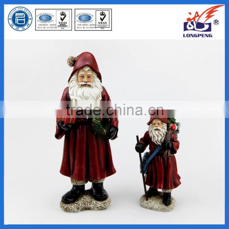 Antique Resin Santa Claus Figure for Christmas Decoration