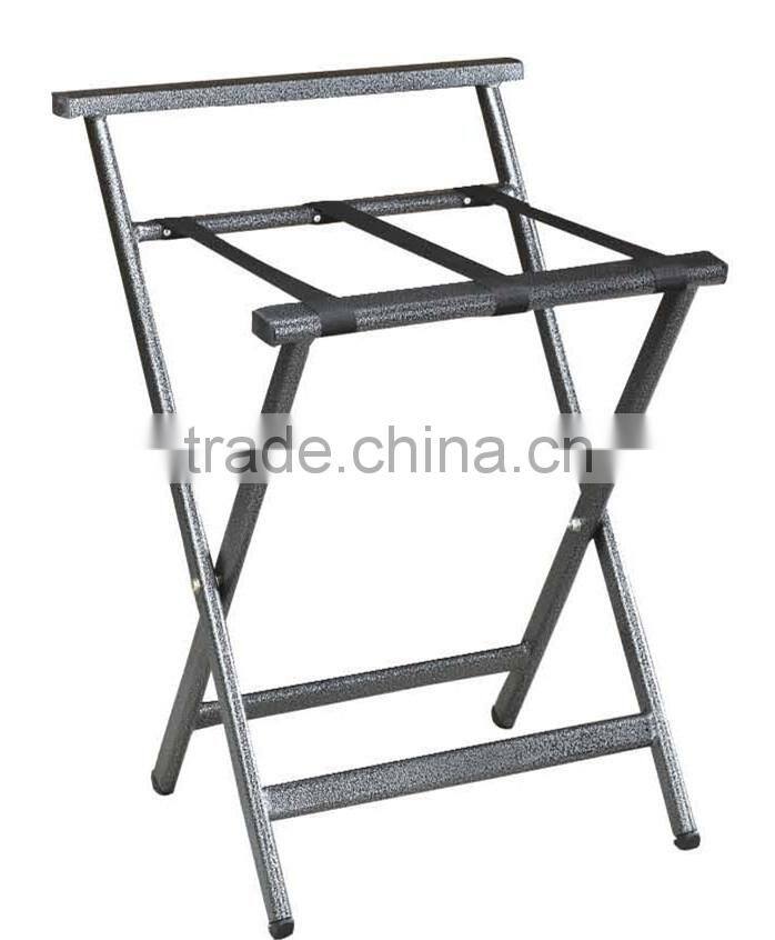 Stainless steel folding luggage rack for hotel room