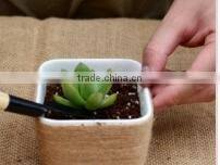 Antique old hemp rope bucket brown flowerpot small ice bucket