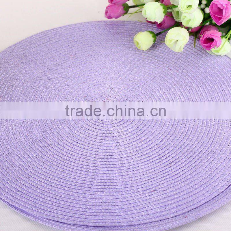 plastic woven round purple placemat