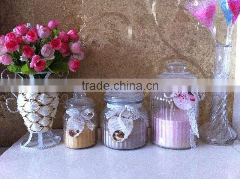 80ml 250ml 350ml glass wax jar glass candle holder with mushroom lid