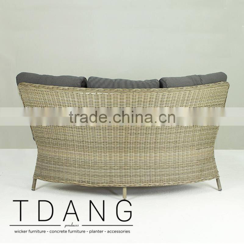 Hanna Wicker Sofa Corner- Modern Outdoor Wicker Furniture - Rattan Corner Sofa Sets
