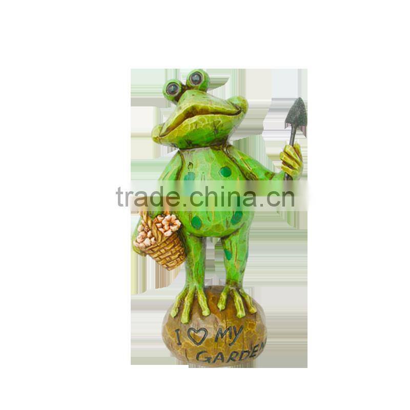 hanging garden frog figurine