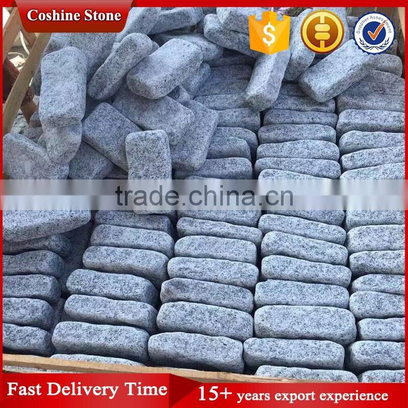 Coshine stone provided grey G603 granite tumbled cobble paving stone