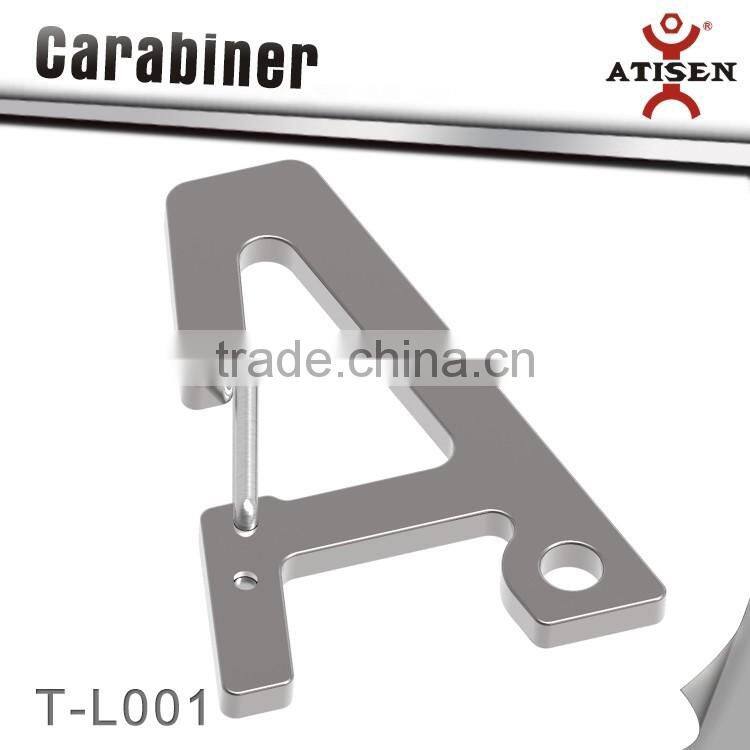 Alphabet Style Carabiner 3Cr13 Stainless Steel Spring Clip Hook Outdoor Survival Tool