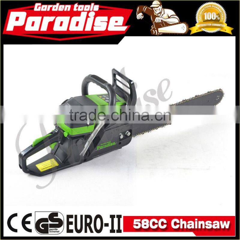 52cc/58cc Cheap Powerful Wood Cutting Gasoline Garden Hand Tool Chainsaw