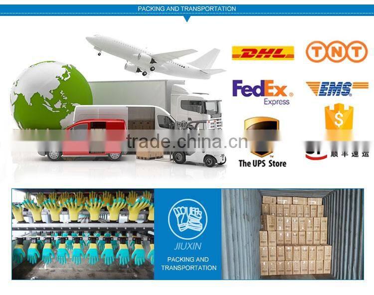 Drill cotton and PU leather garden gloves