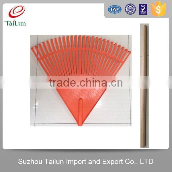 High Quality Orange 26 Tines Garden Plastic Lawn Rake Heads