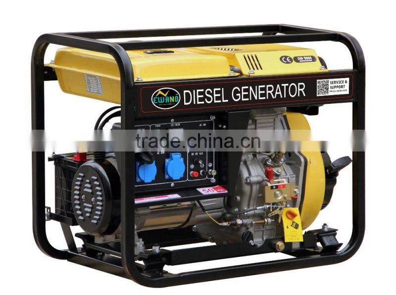 open- frame type 2-6KW electric single phase diesel generator