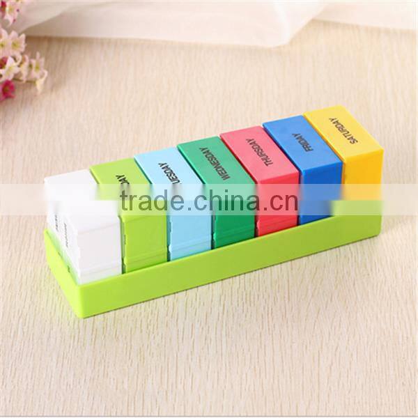 custom rectangle 28 compartmet plastic pill box supplier in China/custom medicine storage plastic pill box for health