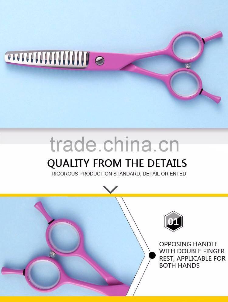 CA-618DP 6inch opposing handle pink pet grooming scissors