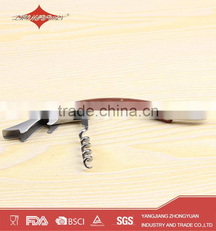Novelty high quality wine corkscrew with wooden handle