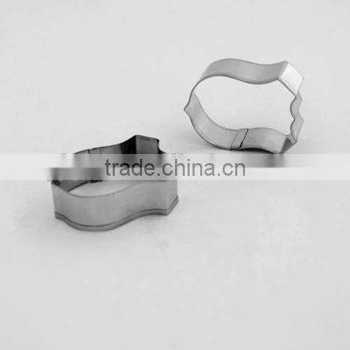 100% Food grade sheild shape metal cookie cutters FDA standard stainless steel biscuit cutter