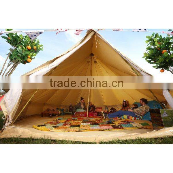 Outdoor high quality cotton canvas Bell Tent for camping