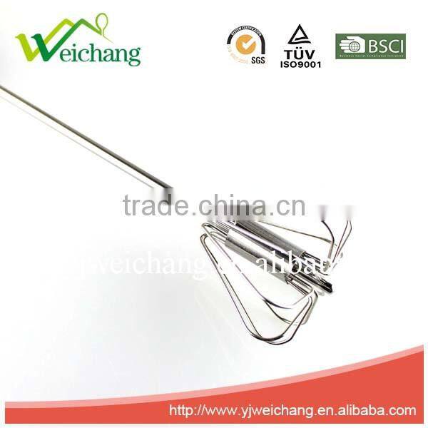 WCJ498 Stainless Steel Rotary Egg Whisk, Egg beater,Stainless Steel Wire Manual Whisk Rotary Egg Beater Hand Mixer Kitchen Gadge