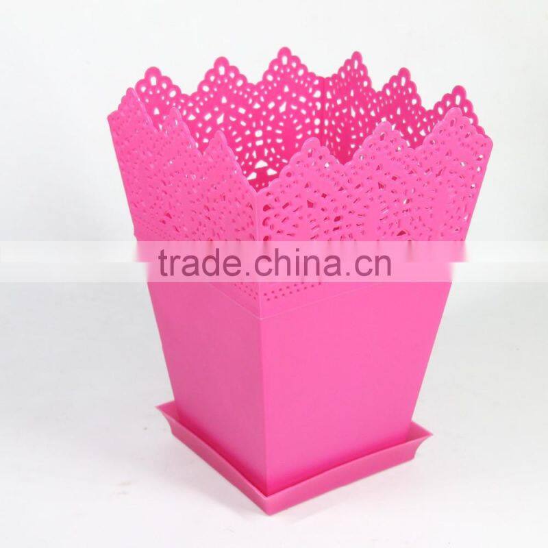 window colourful square plastic pot