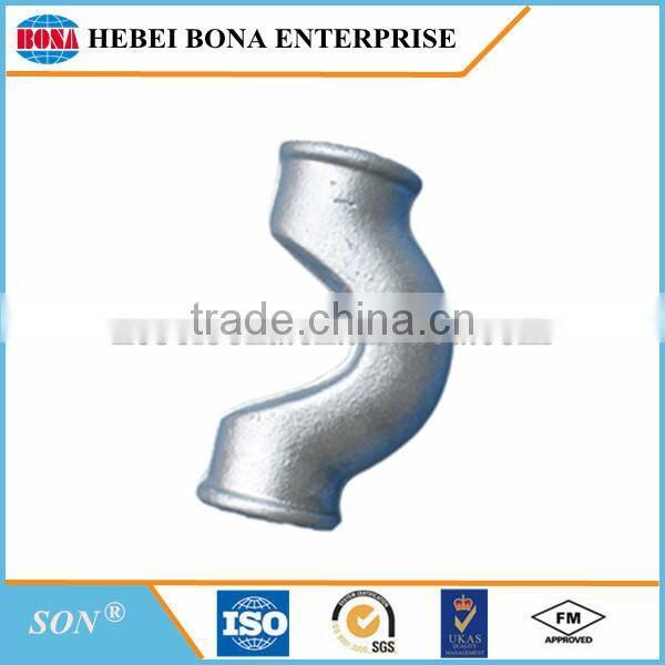 "SON" brand hot dipped galvanized BS standard malleable iron pipe fittings with low price