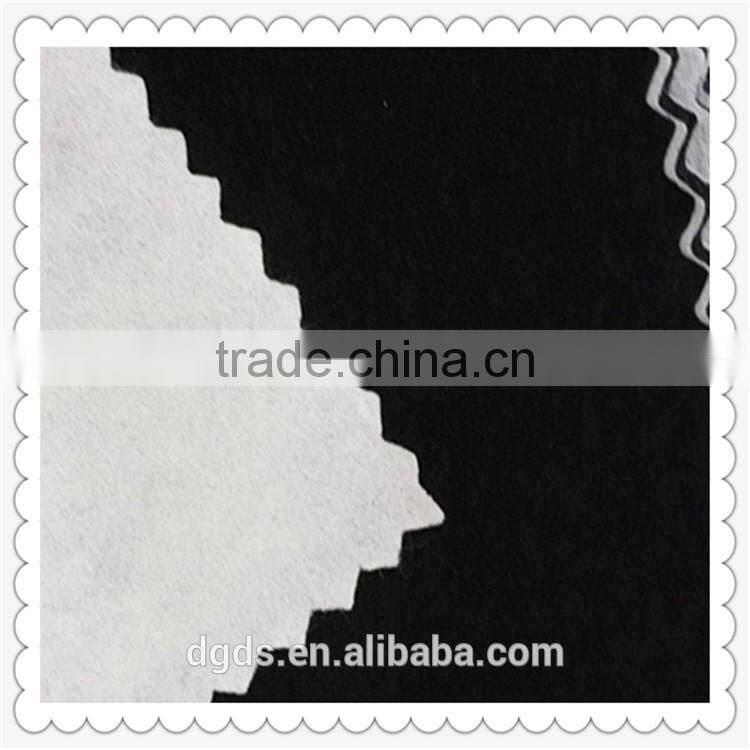 China manufacturer Nonwoven polyester nonwoven fabric paper Gum stay interlining rolls 1025H for garment