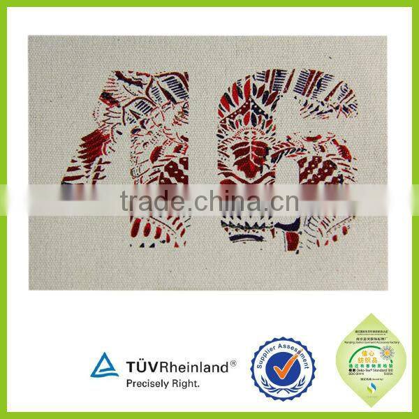 OEM supply Custom cotton tag /label screen printing patches