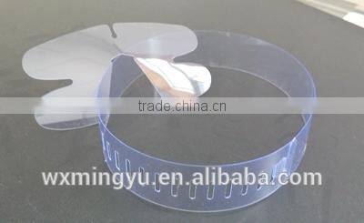 pvc/pet/ps clear shirt collar bands with collar butterfly in apparel garment accessory