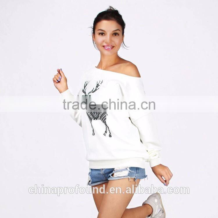 Long Sleeve Sweatshirts For Women Wholesale Women Off Shoulder Sweatshirt