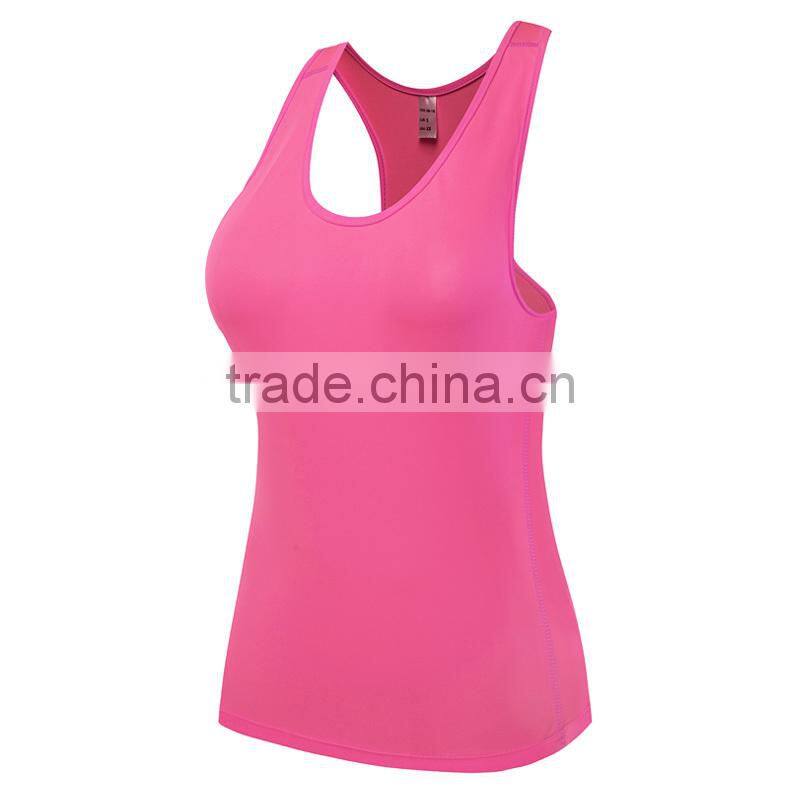 Stylish wholesale polyester fitness womens sport vest tank top