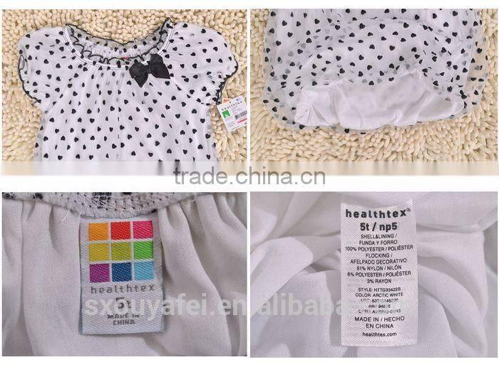 export surplus stock garments girls clothes kid's summer wear T-shirts