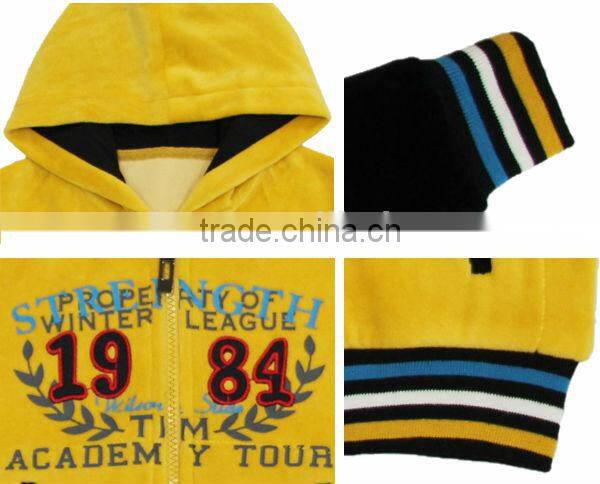 hot sell winter fashion velvet baby clothes wholesale price for boy