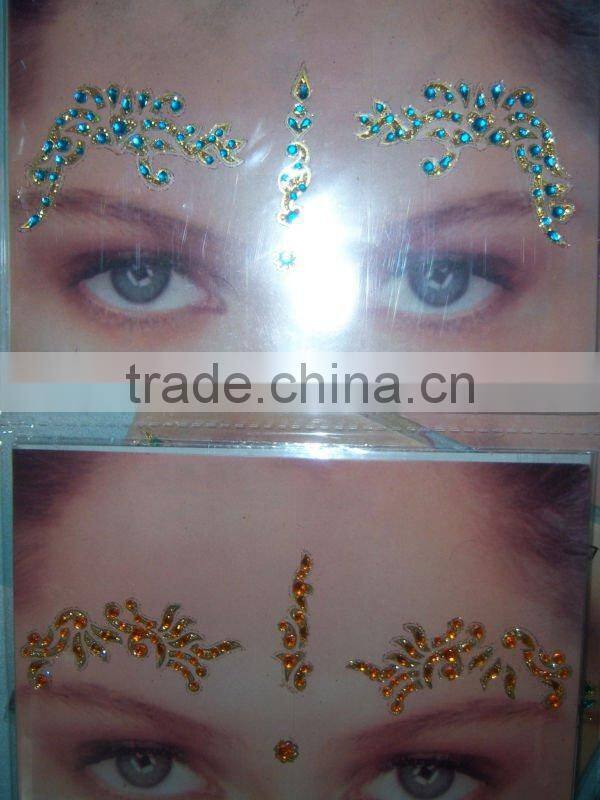 EYE CORNER face CRYSTAL TATTOO BINID STICKER , PAYPAL